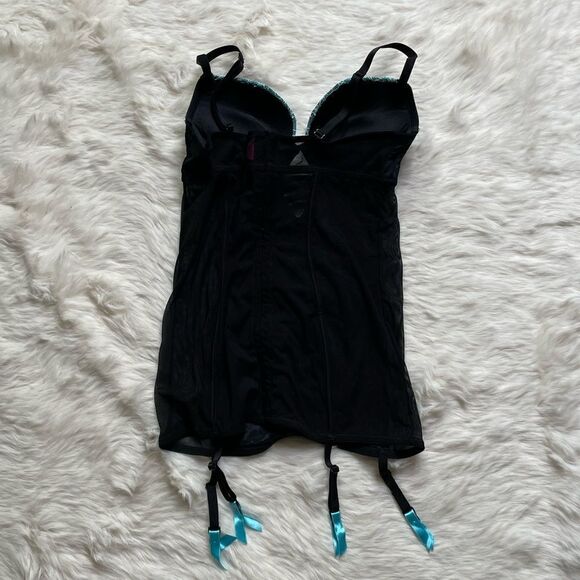 LA Senza Blue Lace Bustier s - Picture 2 of 3